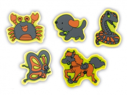 Reflexní samolepky - zvířátka sada 01 - balení 5 ks